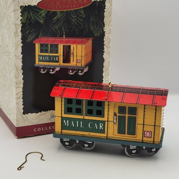 Hallmark Keepsake 1996 Yuletide Central: MAIL CAR Christmas Ornament - Picture 1 of 13